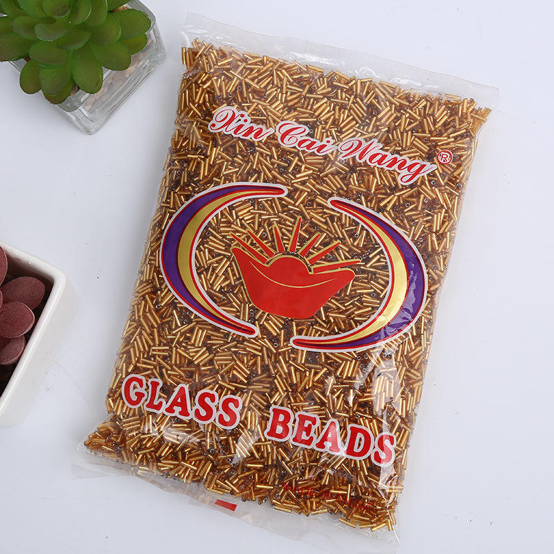 Factory Direct Wholesale 2*6mm Bugle Seed Beads 450g/bag Silver Lined Glass Seed Beads for Jewelry Making