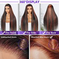 Perruques en cheveux humains HD 13x4 sans colle, couleur marron, fournisseur de perruques en cheveux naturels avec dentelle frontale, perruques en cheveux humains couleur marron méché blond
