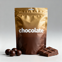 Emballage de sacs en plastique imprimés de chocolat personnalisé Sacs en plastique recyclé pour emballage de chocolat aux noix sucrées