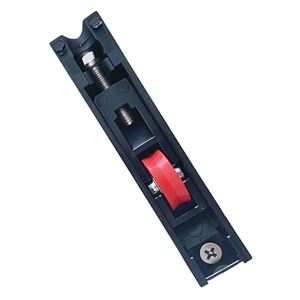 Roulette de fenêtre coulissante longue, boîtier noir, roue rouge, <span class=keywords><strong>poulie</strong></span> simple pour cadre de fenêtre UPVC PVC, vis de réglage - Product Image 5