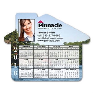 Custom Shape Printed Real Estate House Shaped Calendar Magnets 8.9*12.7cm Marketing Message Real Estate Calendar Fridge Magnet