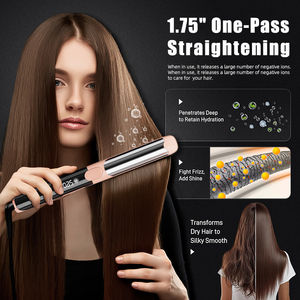 Prancha de Cabelo Profissional de Titânio com Logo Personalizado para Tratamento de Queratina e Cabelos Frizados - Product Image 2
