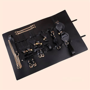 Set di attrezzi Bondage fatti a mano Fetish <span class=keywords><strong>Bdsm</strong></span> Slave SM sistemi di ritenuta e Kit di abbigliamento Fetish in pelle sintetica Bondage - Product Image 6