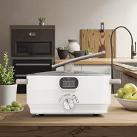 Casserole électrique multifonctionnelle à prix avantageux et à haut rendement, grande capacité 4L/5L, cuisson rapide, couvercle en verre