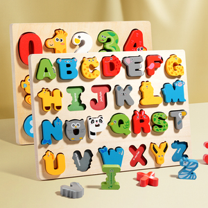 Giocattolo in Legno per Bambini: <span class=keywords><strong>Puzzle</strong></span> con Lettere e Animali, Gioco Educativo per l'Apprendimento dell'Alfabeto - Product Image 3