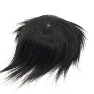 AU Real Scalp Coiffures Courtes Haute Qualité Cheveux Humains Naturel Invisible Perruque Base de Soie Prothèse Système Toupet pour Hommes - Product Image 4