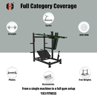 Máquina de Sentadillas con Péndulo, Soporte para Hombros, Plataforma Ancha para Pies, Brazo Oscilante, Almacenamiento Lateral de Pesas para Gimnasio