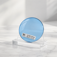 Lentille optique bi-polymère à indice élevé MR-8, courbe de base 3C, bleu uni, protection oculaire, personnalisable, vente en gros, semi-finie