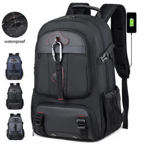 Sac à dos multifonctionnel de grande capacité personnalisé avec port USB, sac à dos de voyage imperméable pour ordinateur portable pour hommes, sacs d'ordinateur tendance - Product Image 1
