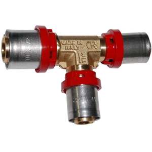 Tiemme 16mm raccord en cuivre polypropylène réduit té pour raccord à pression 50mm taille de tuyau ASTM Standard lisse 20x20x32 boîte latérale - Product Image 1