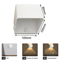 7800MAH magnetico cubo quadrato luce da parete USB ricaricabile a Led lampada da parete sensore di movimento illuminazione interna luce di ricarica per soggiorno
