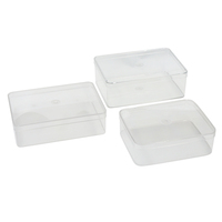 Dur clair peut être recyclé petit PET Rectangle en plastique de qualité alimentaire sucre Snack bonbons Biscuit Macaron cuisson chocolat boîte