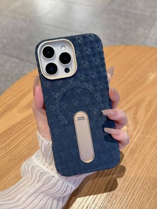 Luxus-Leder-Handy hülle mit <span class=keywords><strong>Origami</strong></span>-Kran muster Drehbarer Metall-Ständer Stoß feste Abdeckung für iPhone 17 16 15 - Product Image 4