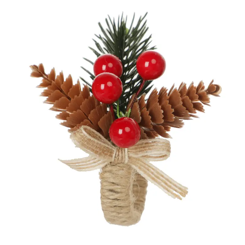 Christmas Natural Jute Napkin Rings Xmas Table Pine Cone Napkin Holder Flower Towel Buckle Wedding Christmas Ornaments 2022