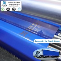 Tissu de bâche double couche enduit de PVC Ripstop FLFX pour les housses de camion d'hiver en extérieur et les rideaux de ferme avicole