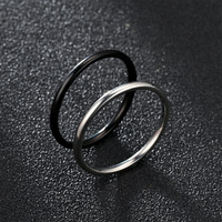 Bague unisexe simple et personnalisable en acier inoxydable brillant de 2 mm, plaquée or rose, pour le quotidien et les fêtes, idéale pour le dropshipping