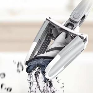 Serpillère plate X en plastique à tête rectangulaire, à essorage mains libres, pour nettoyage des sols, avec manche en acier, prix usine - Product Image 2