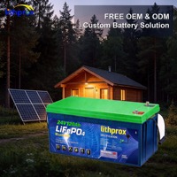 Batería de fosfato de hierro y litio Grado A 24V 120AH 6000+ ciclos profundos para almacenamiento doméstico RS485 Conector Anderson CE RoHS IP67 Servicio OEM ODM