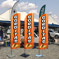 Drapeaux à plumes personnalisés, double face, en polyester occultant, bannière publicitaire pour l'Oktoberfest et les tortillas mexicaines, pour la promotion publicitaire en extérieur