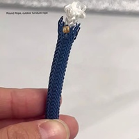 Cordon rond en polyester enduit de PVC, tressé, résistant aux UV, pour la fabrication de canapés et de chaises d'extérieur