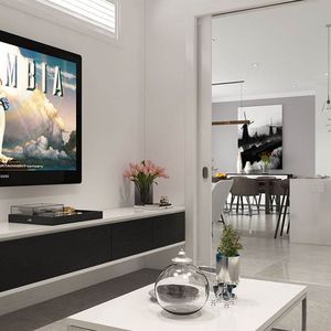 Moderno Design minimalista in legno armadi <span class=keywords><strong>TV</strong></span> Stand elegante funzionale di stoccaggio per soggiorno mobili estetica contemporanea - Product Image 4