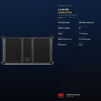 Subwoofer professionnel JSL Line Array, puissant, 18 pouces, passif, en contreplaqué de bouleau, haut-parleur de basses profondes
