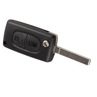 Télécommande porte-clés coque 2 boutons remplacement de clé de voiture pour Citroen C2 C3 CE0536 Peugeot clé à rabat