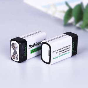 Doublepow USB <span class=keywords><strong>9V</strong></span> <span class=keywords><strong>9V</strong></span> 650mAh batería recargable de iones de <span class=keywords><strong>litio</strong></span> para el detector de Humo/multímetro - Product Image 2