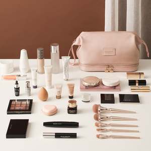 New Design Travel PU <b>Storage</b> <b>Bag</b> Portable <b>Zipper</b> Cosmetics Toiletry Pouch <b>Bag</b> Waterproof Makeup Lipsticks Organizer <b>Bag</b> - Product Image 4