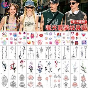 Nouveautés, grand stock disponible pour la vente en gros, ensembles d'autocollants de tatouage temporaire mats, imperméables, résistants à la transpiration, non réfléchissants - Product Image 1