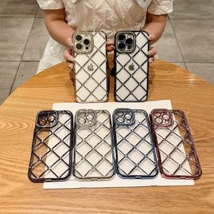 Electroplated ba chiều kim cương Rhinestone Ống kính phù hợp cho iPhone 17 Promax điện thoại di động Trường hợp chống-mù<span class=keywords><strong>a</strong></span> thu TPU vỏ mềm - Product Image 1
