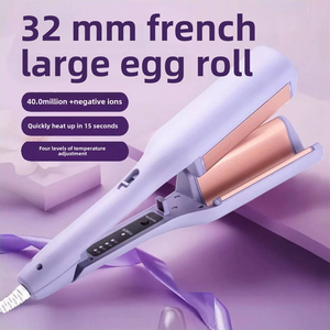 Rizador de Pelo Eléctrico con Iones Negativos de Gran Volumen, Herramienta de Peinado en Forma de Rollo de Pastel de 32 mm, Rizador de Pelo en Forma de W para el Hogar - Product Image 6