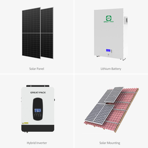 ระบบพลังงานแสงอาทิตย์แบบออฟกริดออลอินวันสำหรับใช้ในบ้าน 3KW 5KW ระบบ PV แบบชาร์จไฟได้ครบชุด โมโนคริสตัลไลน์ซิลิคอน ลิเธียมไอออน - Product Image 2
