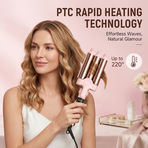 Rizador de <span class=keywords><strong>Pelo</strong></span> Portátil Multifuncional 4 en 1 con 4 Ajustes de Temperatura y Pantalla LED para Uso Doméstico - Product Image 4