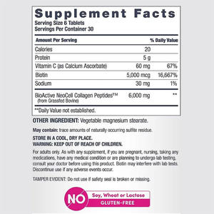 Integratori di bellezza al collagene a marchio privato OEM con supporto antiossidante e immunitario, 270 <span class=keywords><strong>compresse</strong></span>/flacone, formula illuminante per la pelle - Product Image 4