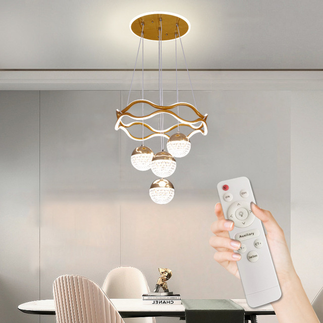 Modern Creative Art LED Chandelier Three-Color Light Smart Coffee Shop Catering Pendant for Interior Design