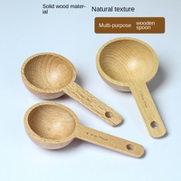 Natuurlijke houten maatschepjesset voor koffiebonen, poeder, thee, suiker en droge voedingsmiddelen, voor portiecontrole