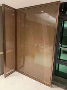 装飾ラミネートガラス銅織りワイヤーメッシュ生地仕切りカーテンウォール病院ドア - Product Image 6