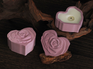 Caratte tăng hộp lưu trữ khuôn nhựa với nắp hình trái tim nến Jar Silicone khuôn cho thạch cao bê tông - Product Image 6