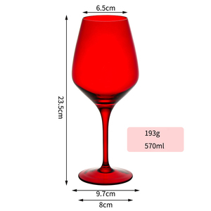 Ensemble de gobelets en cristal rouge festif européen <span class=keywords><strong>médiéval</strong></span>, spécial mariage, <span class=keywords><strong>verre</strong></span> à vin rouge - Product Image 6