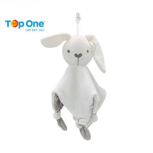 Top One Ventas al por mayor Edredón suave de dibujos animados Bebé Animal Pañuelo con anillo Papel Toalla de bebé Muñeca de juguete - Product Image 6