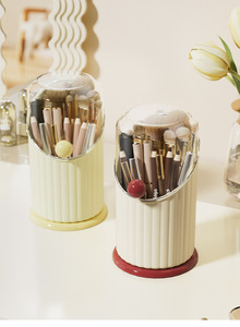 IStapromo Gifts Makeup Brush Storage Cup Pen Holder Desktop Multi-functional Storage <b>Box</b> Cosmetic Organizer Dustproof Storage - Product Image 2