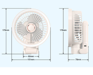 <span class=keywords><strong>พัดลม</strong></span>ขนาดเล็กแบบพับ<span class=keywords><strong>ได้</strong></span>พร้อมไฟ LED ชาร์จไฟได้สำหรับใช้ในบ้านรถเต็นท์กลางแจ้ง RV คลิปมินิแบบสั่นได้ - Product Image 6