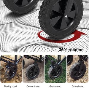 आउटडोर भारी शुल्क पोर्टेबल समुद्र तट ट्रॉली गाड़ी फोल्डेबल ढहने वाली गाड़ी एल्यूमीनियम अंडे रोल टेबल के साथ - Product Image 4