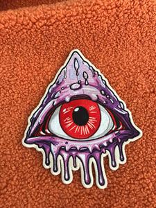 <span class=keywords><strong>Lumineux</strong></span> Personnalisé Petit Logo De Broderie Brodé <span class=keywords><strong>Insigne</strong></span> Patch Blanc Lueur dans le Noir Patchs GITD Patch Violet Grand Oeil - Product Image 4