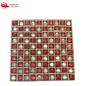 Conjunto de presente de natal, conjunto de bolas de navidad pedras de noel personalizado, 1.1 polegadas, 100 peças, mini bola de enfeite de natal