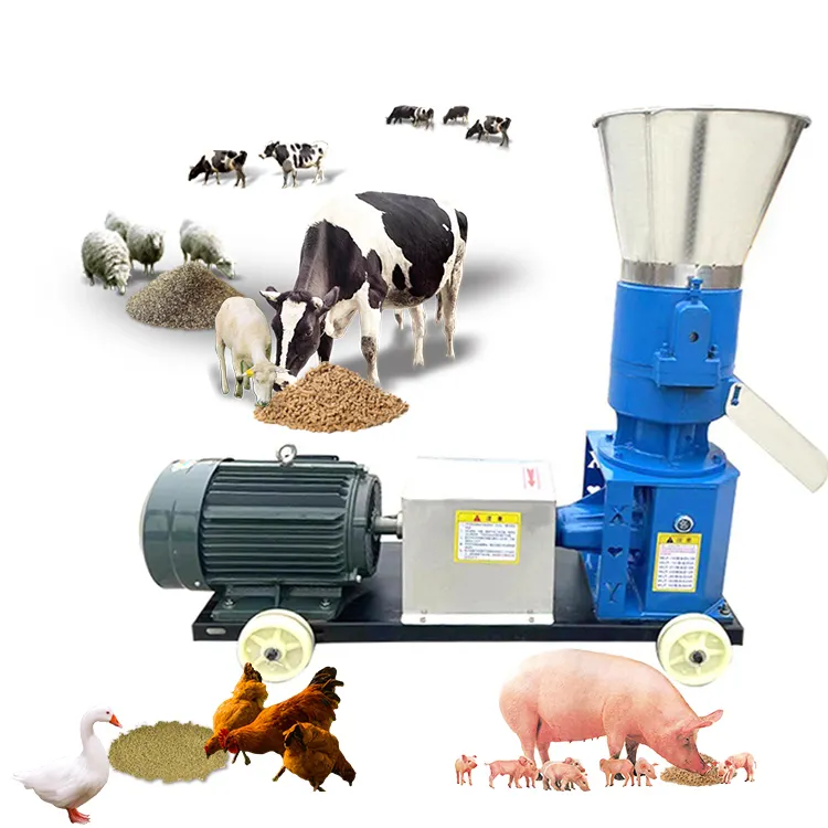 Factory Supply Cheapest Price poultry pellet feed machine uk animal feed pellet mill machine feed pellet machine with crusher