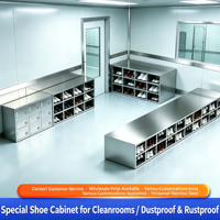Armoire à chaussures en acier inoxydable avec banc à chaussures intégré pour atelier d'usine, laboratoire, usine alimentaire, vestiaire