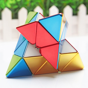 Shengshou Golden Magnetic Pyramid <b>Magic</b> <b>Cube</b> Triangle Third-order Shape Irregular X2-700 Plastic Professional Unisex 14 Years & - Product Image 3