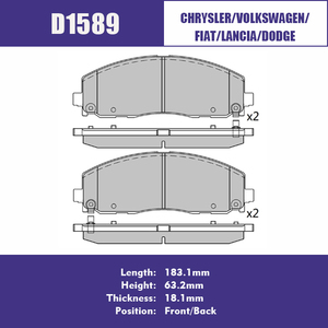 Nouvelles plaquettes de frein semi-métalliques en céramique OBVADE NAO pour <span class=keywords><strong>Grand</strong></span> Dragon Volkswagen Lutan Fiat Lancia <span class=keywords><strong>Caravan</strong></span> avec garantie de 30 000 km - Product Image 2
